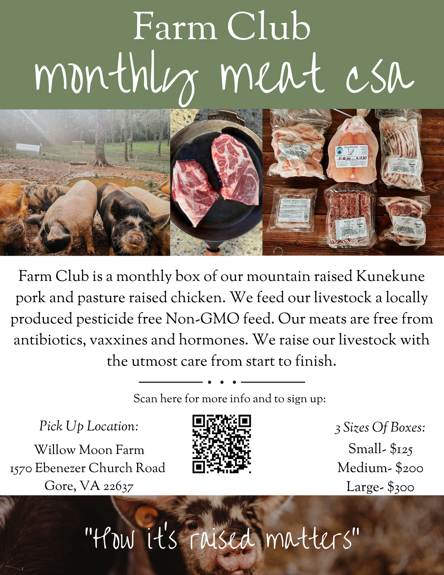 Farm Club Monthly Meat CSA