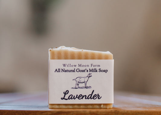 Organic goats milk soap for nourished, dry sensitive skin handcrafted with lavender essential oil non-toxic