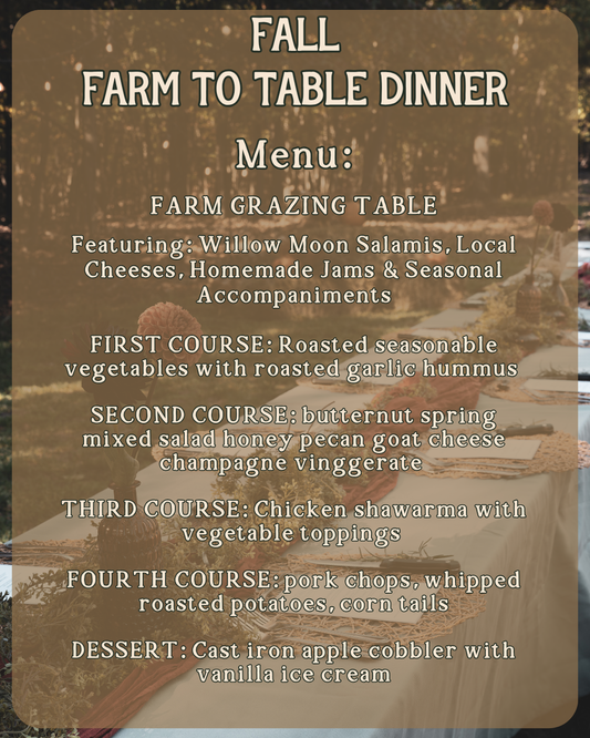 Fall Farm To Table Dinner
