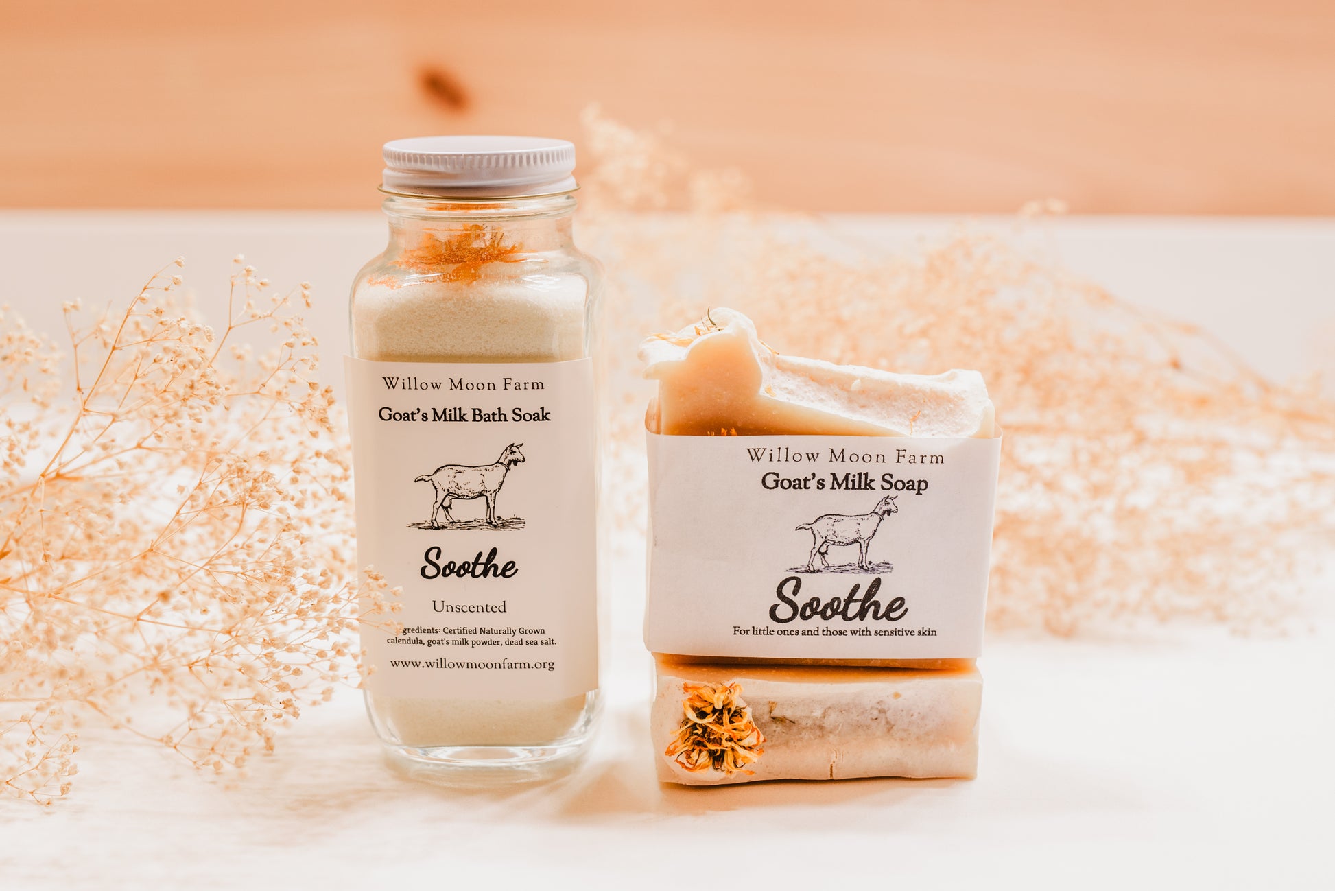 Sensitive skin soothe bundle for calming skin conditions, diaper rashes, inflamed and irritated skin